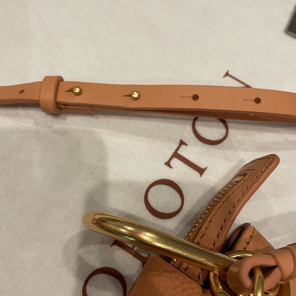 Genuine Oroton cross body in soft tan. - Picture 6 of 7